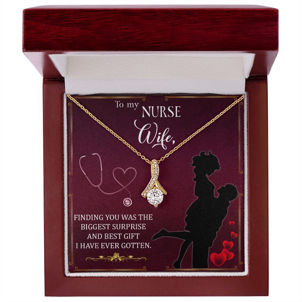 Wife Nurse Finding You Alluring Ribbon Necklace-Express Your Love Gifts