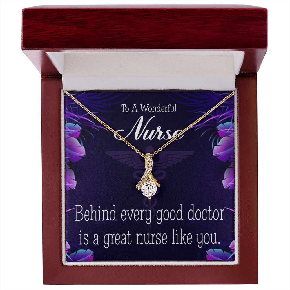 Behind Every Doctor Alluring Ribbon Necklace-Express Your Love Gifts