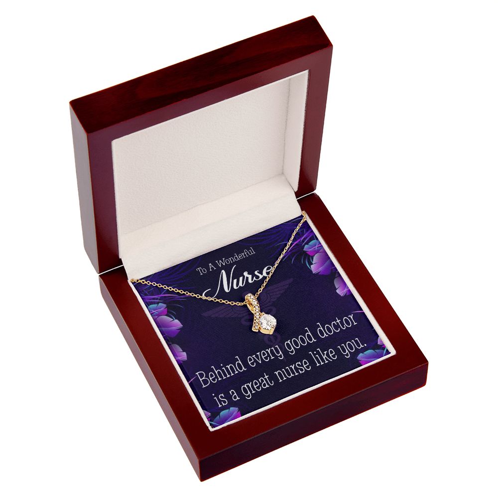 Behind Every Doctor Alluring Ribbon Necklace-Express Your Love Gifts