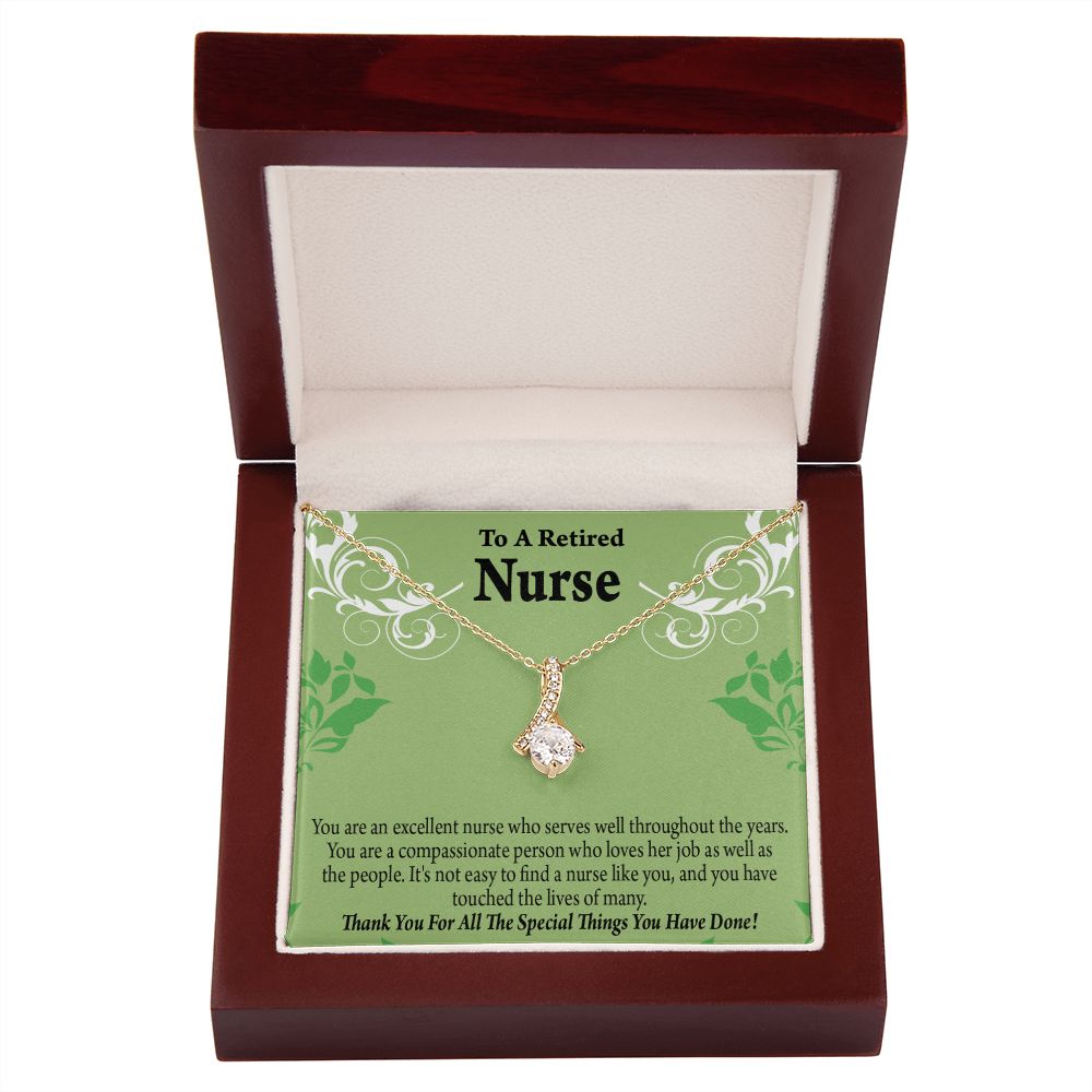 Retired Nurse Thank You Alluring Ribbon Necklace-Express Your Love Gifts