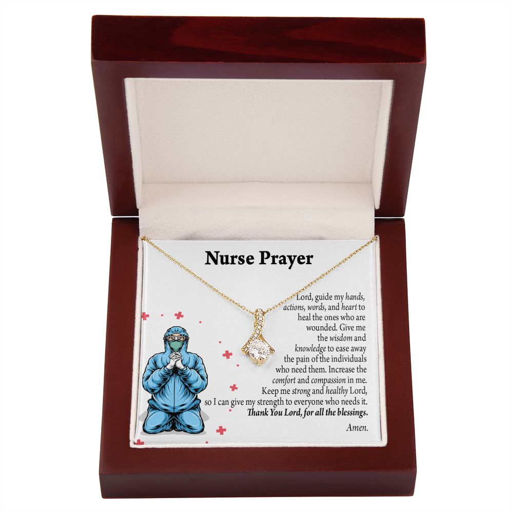 Nurse Prayer Necklace Alluring Ribbon Necklace-Express Your Love Gifts