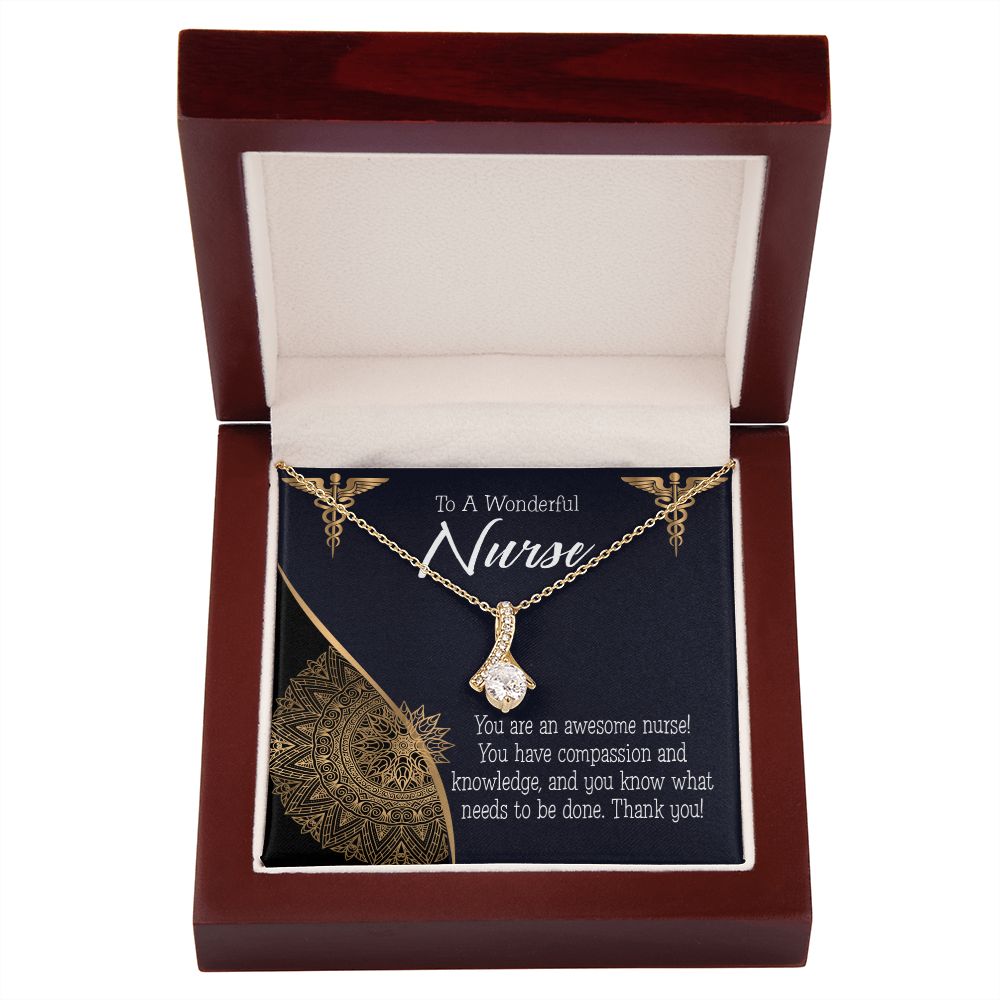 Awesome Nurse Alluring Ribbon Necklace-Express Your Love Gifts