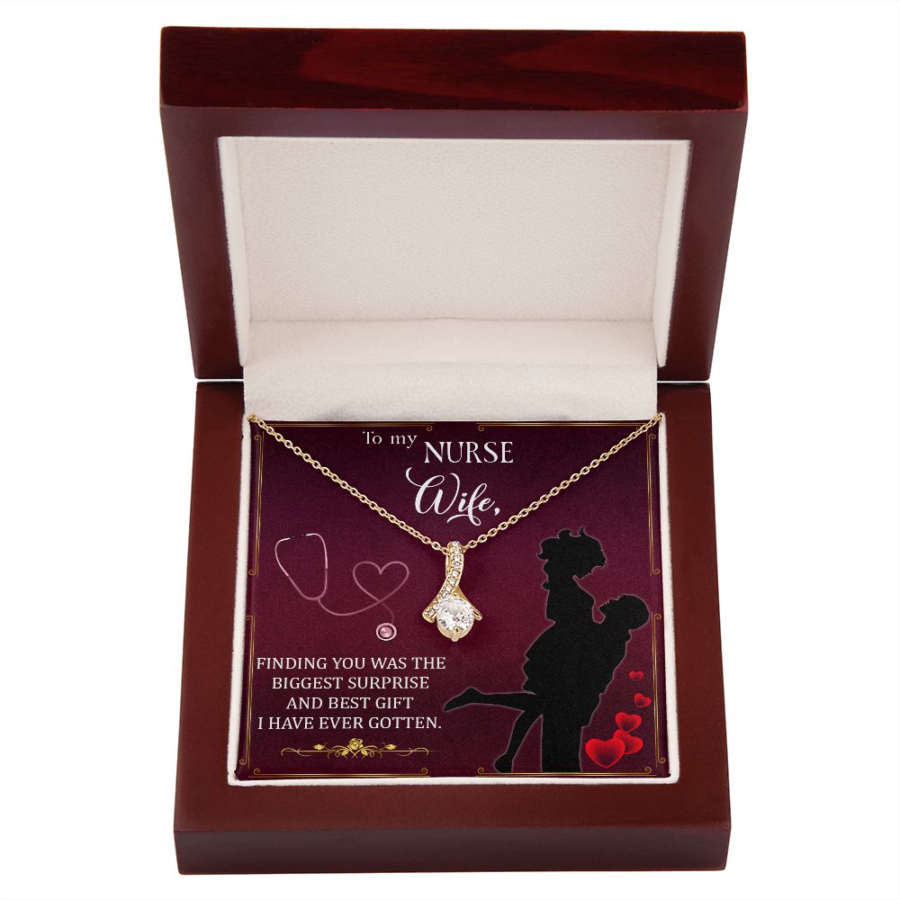 Wife Nurse Finding You Alluring Ribbon Necklace-Express Your Love Gifts