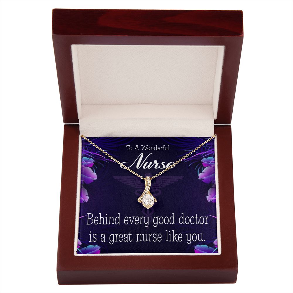 Behind Every Doctor Alluring Ribbon Necklace-Express Your Love Gifts