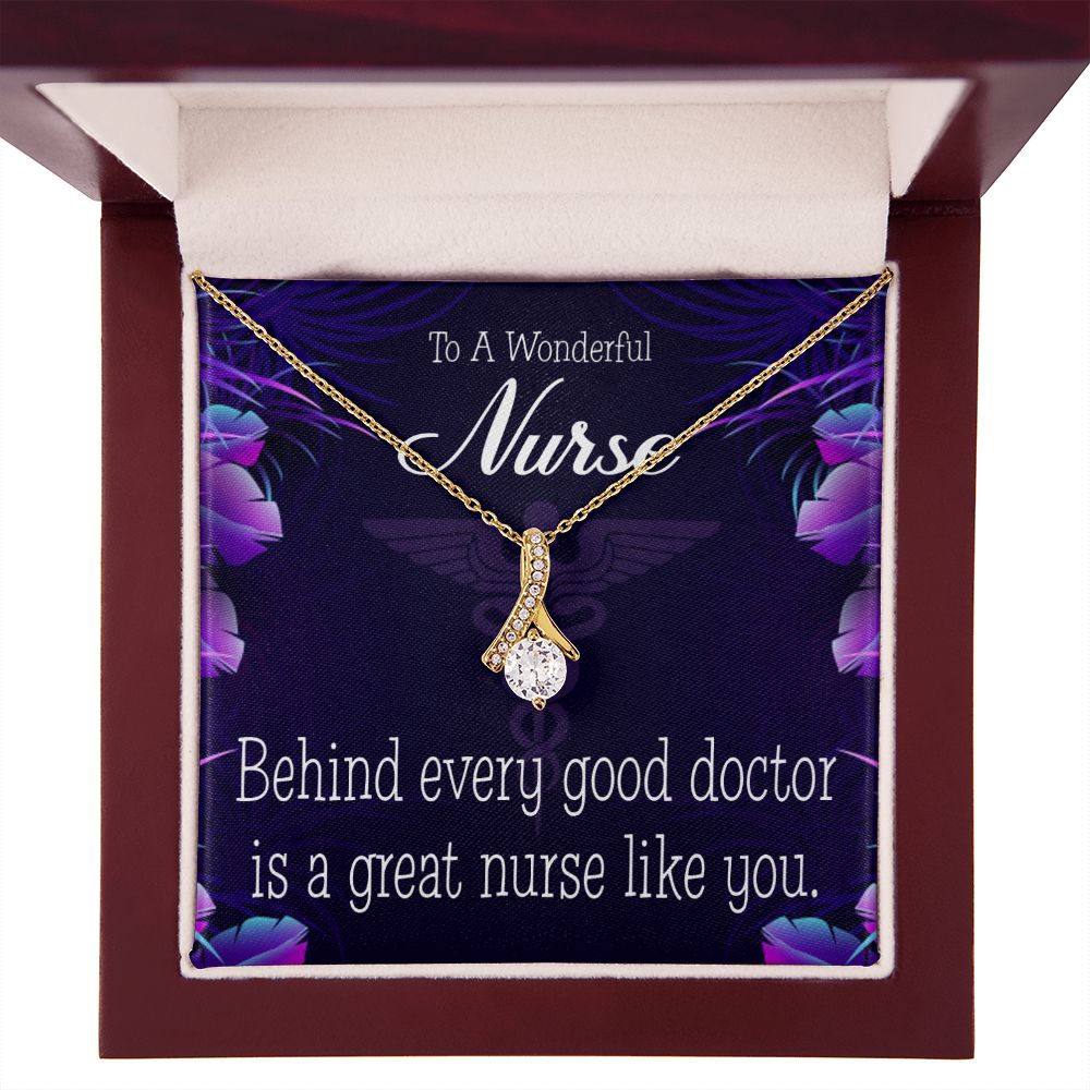 Behind Every Doctor Alluring Ribbon Necklace-Express Your Love Gifts