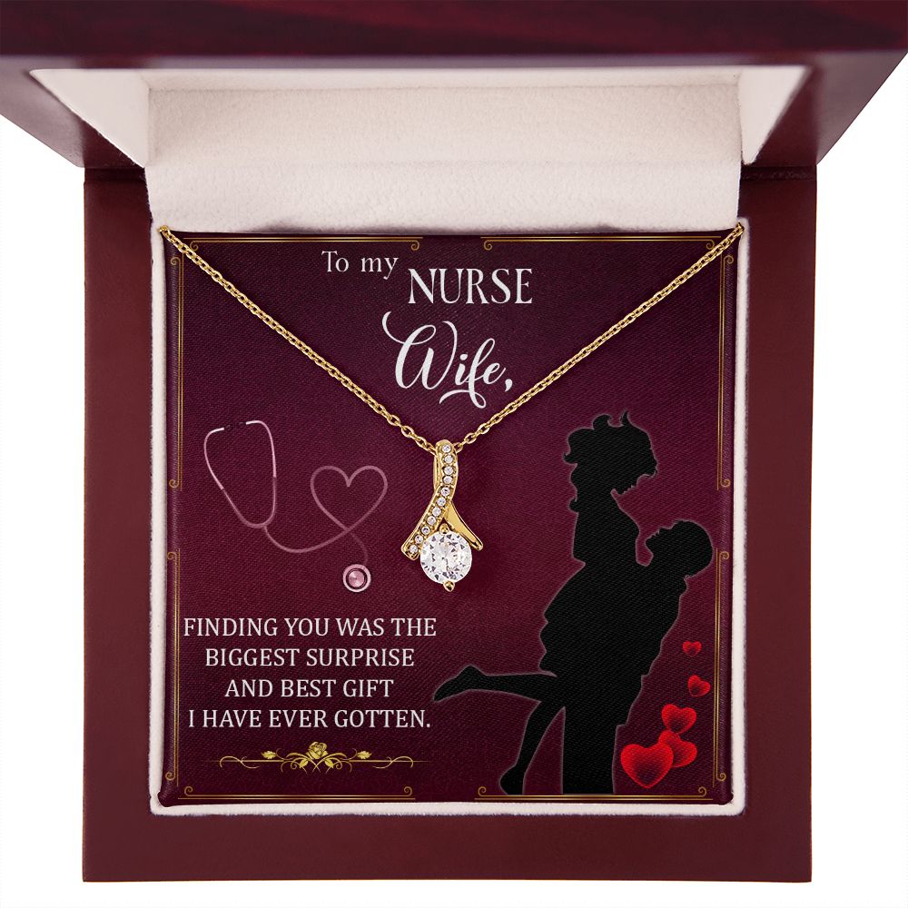 Wife Nurse Finding You Alluring Ribbon Necklace-Express Your Love Gifts