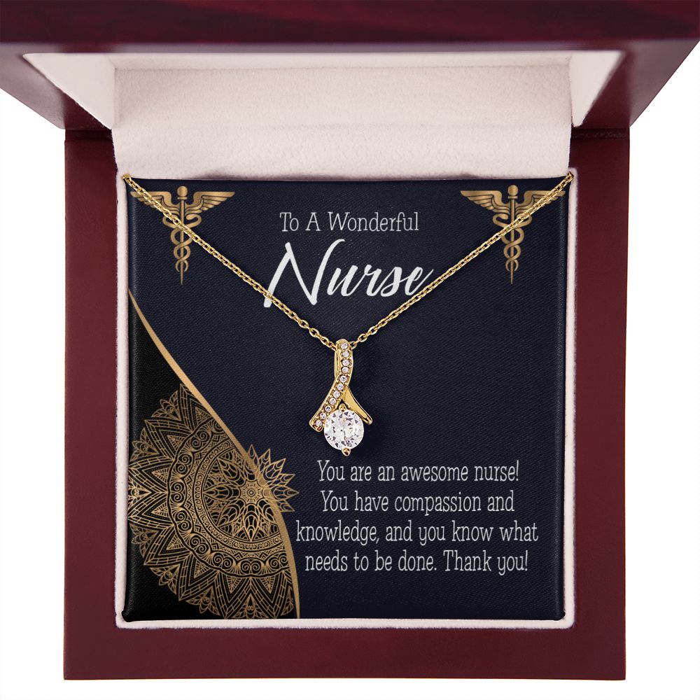 Awesome Nurse Alluring Ribbon Necklace-Express Your Love Gifts