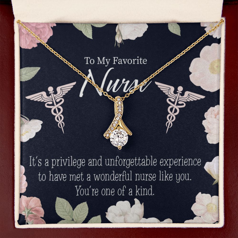 One of a Kind Nurse Alluring Ribbon Necklace-Express Your Love Gifts