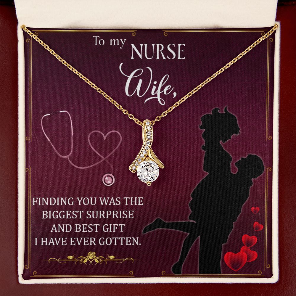 Wife Nurse Finding You Alluring Ribbon Necklace-Express Your Love Gifts