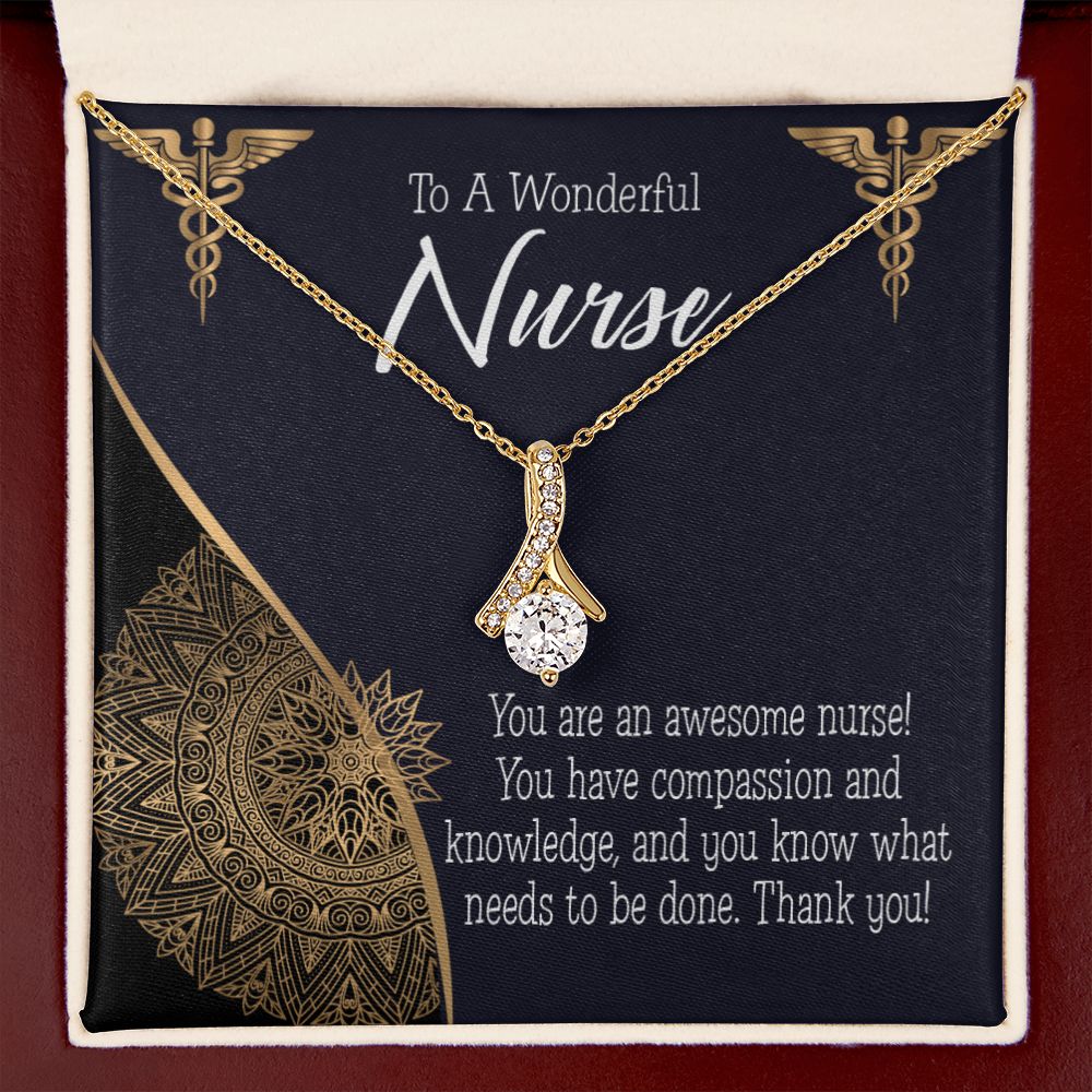 Awesome Nurse Alluring Ribbon Necklace-Express Your Love Gifts