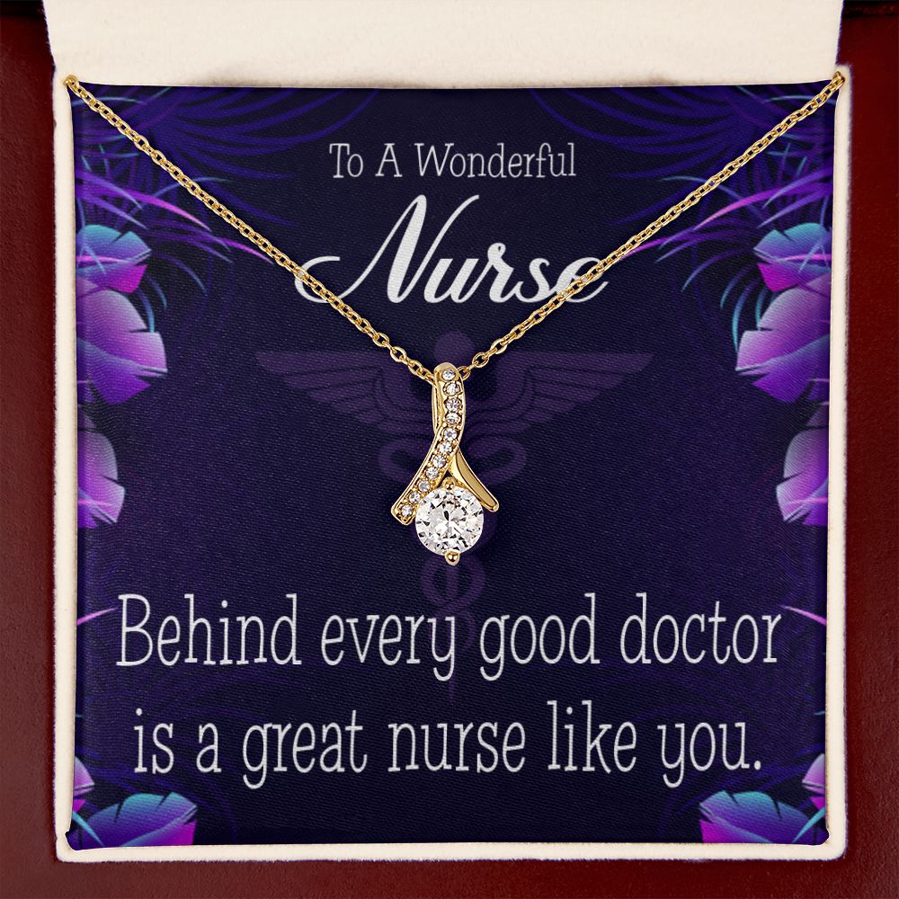 Behind Every Doctor Alluring Ribbon Necklace-Express Your Love Gifts