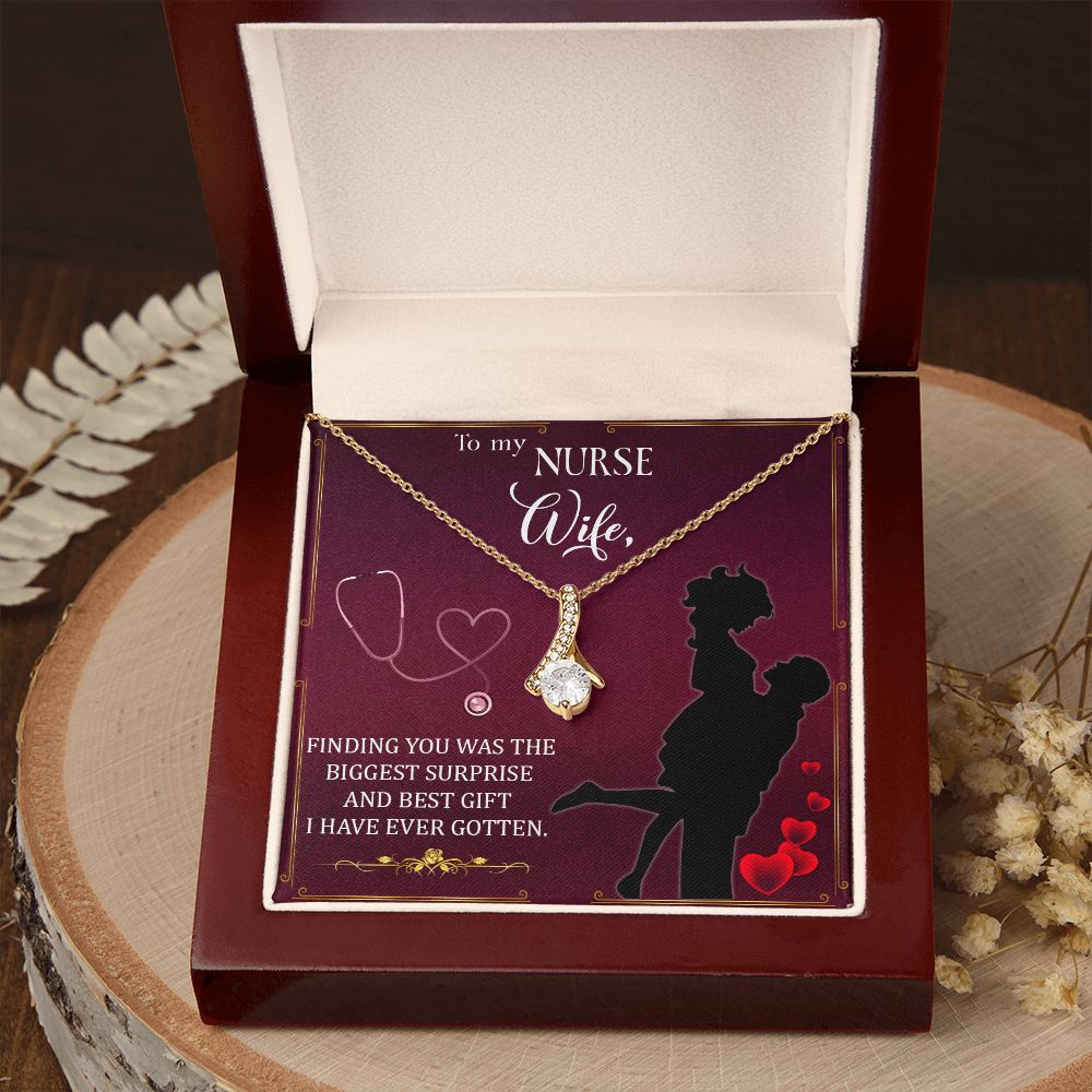 Wife Nurse Finding You Alluring Ribbon Necklace-Express Your Love Gifts