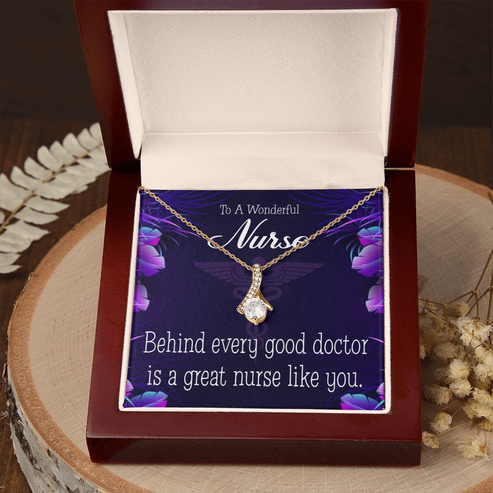 Behind Every Doctor Alluring Ribbon Necklace-Express Your Love Gifts