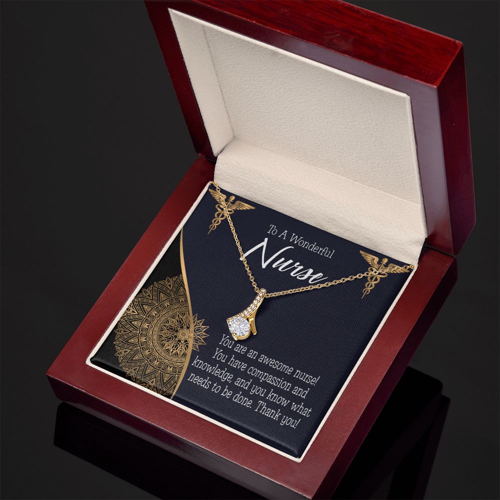 Awesome Nurse Alluring Ribbon Necklace-Express Your Love Gifts