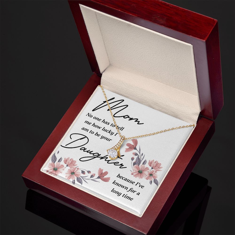 Mom No One Has Tell Me Alluring Ribbon Necklace-Express Your Love Gifts