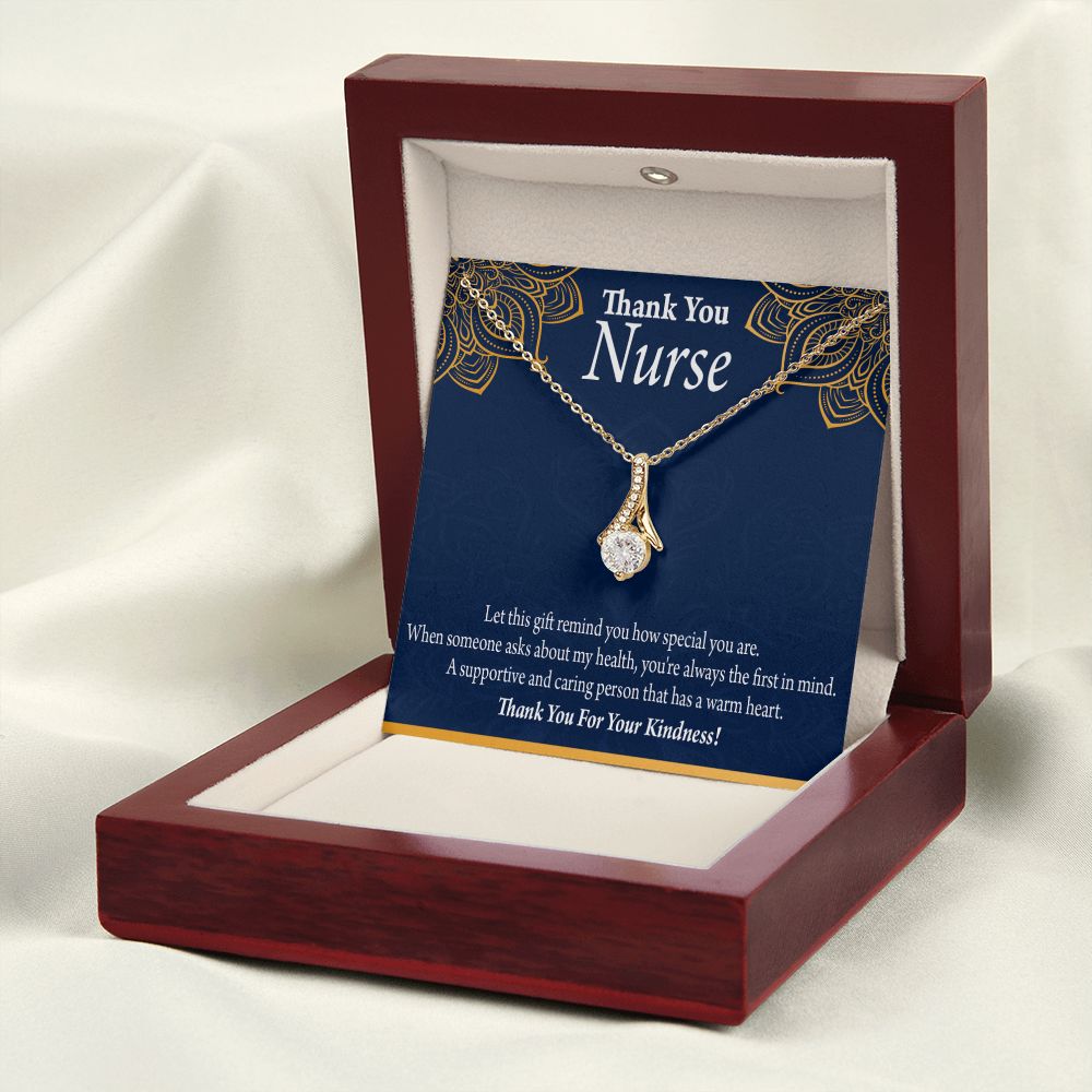 Thank You Nurse Alluring Ribbon Necklace-Express Your Love Gifts