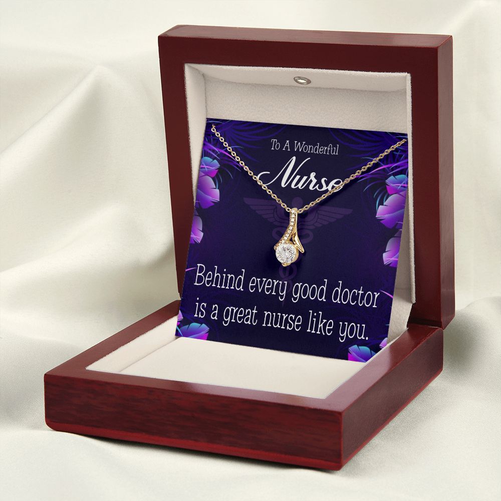 Behind Every Doctor Alluring Ribbon Necklace-Express Your Love Gifts