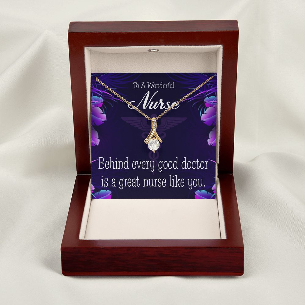 Behind Every Doctor Alluring Ribbon Necklace-Express Your Love Gifts