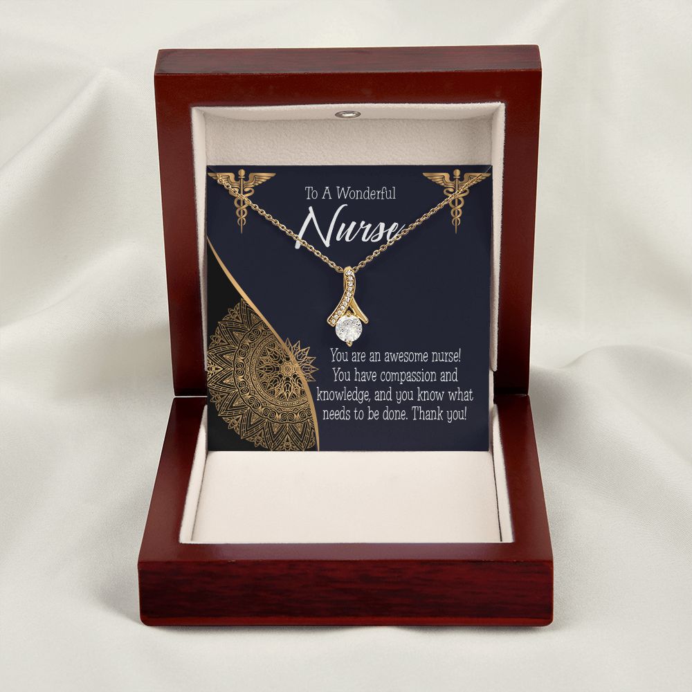 Awesome Nurse Alluring Ribbon Necklace-Express Your Love Gifts