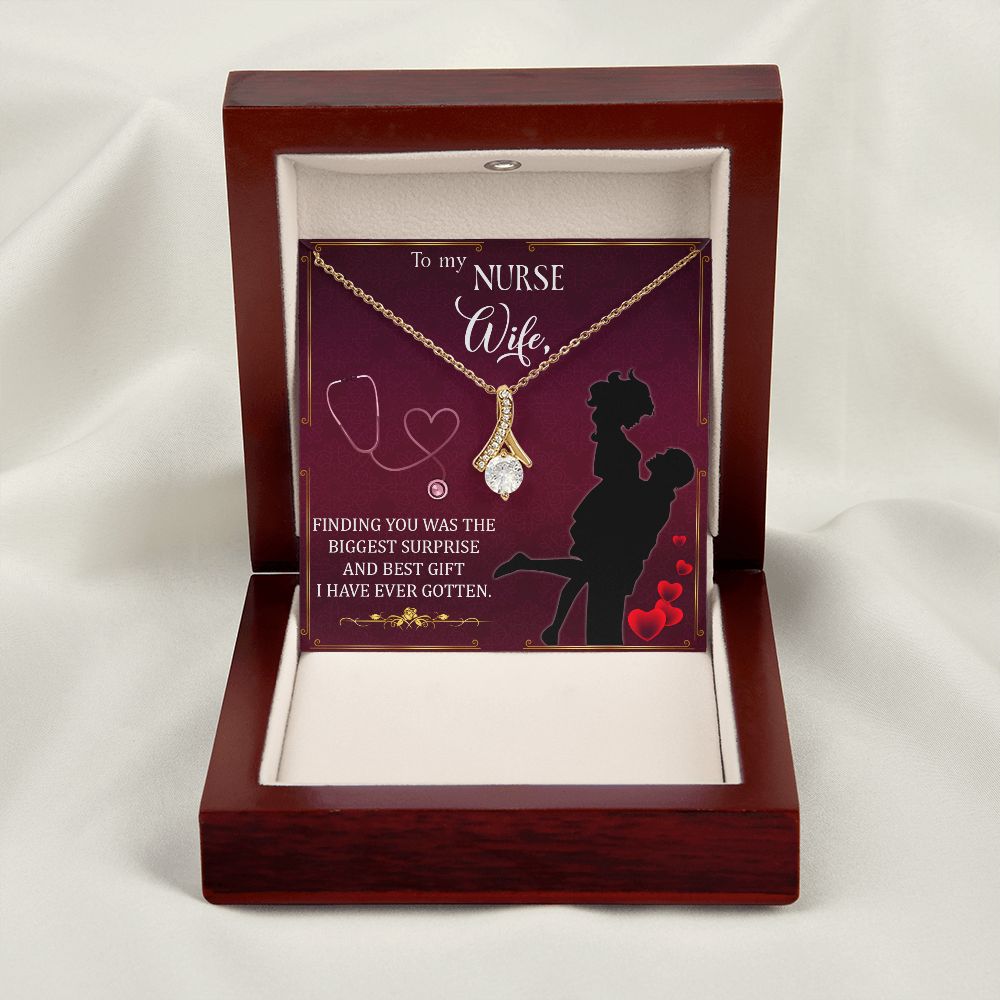 Wife Nurse Finding You Alluring Ribbon Necklace-Express Your Love Gifts