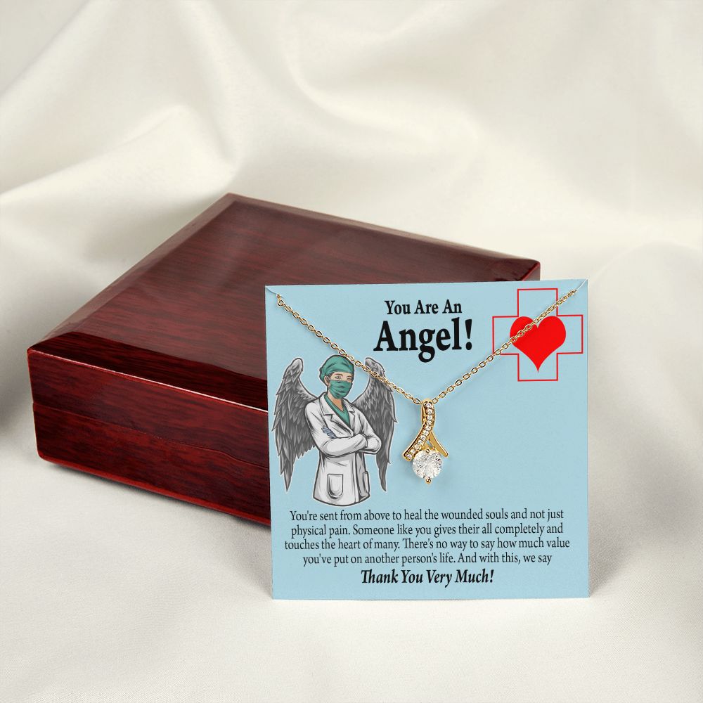 You Are an Angel Nurse Alluring Ribbon Necklace-Express Your Love Gifts