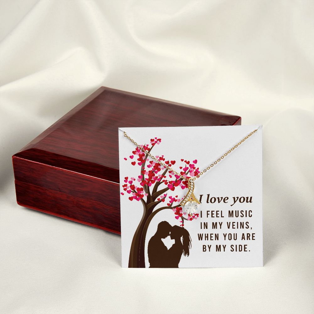 By My Side Alluring Ribbon Necklace-Express Your Love Gifts