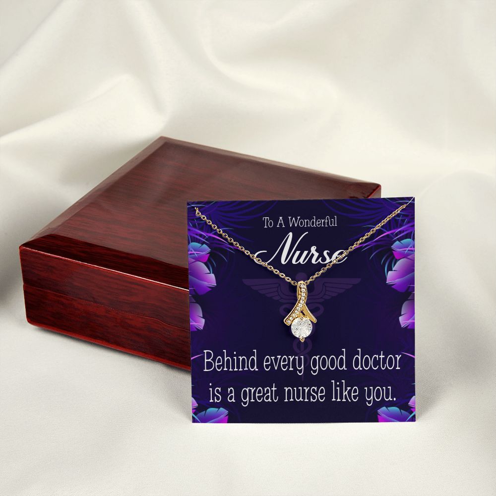 Behind Every Doctor Alluring Ribbon Necklace-Express Your Love Gifts