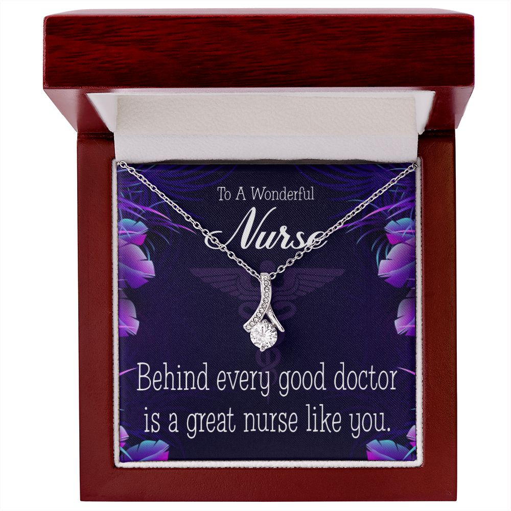 Behind Every Doctor Alluring Ribbon Necklace-Express Your Love Gifts