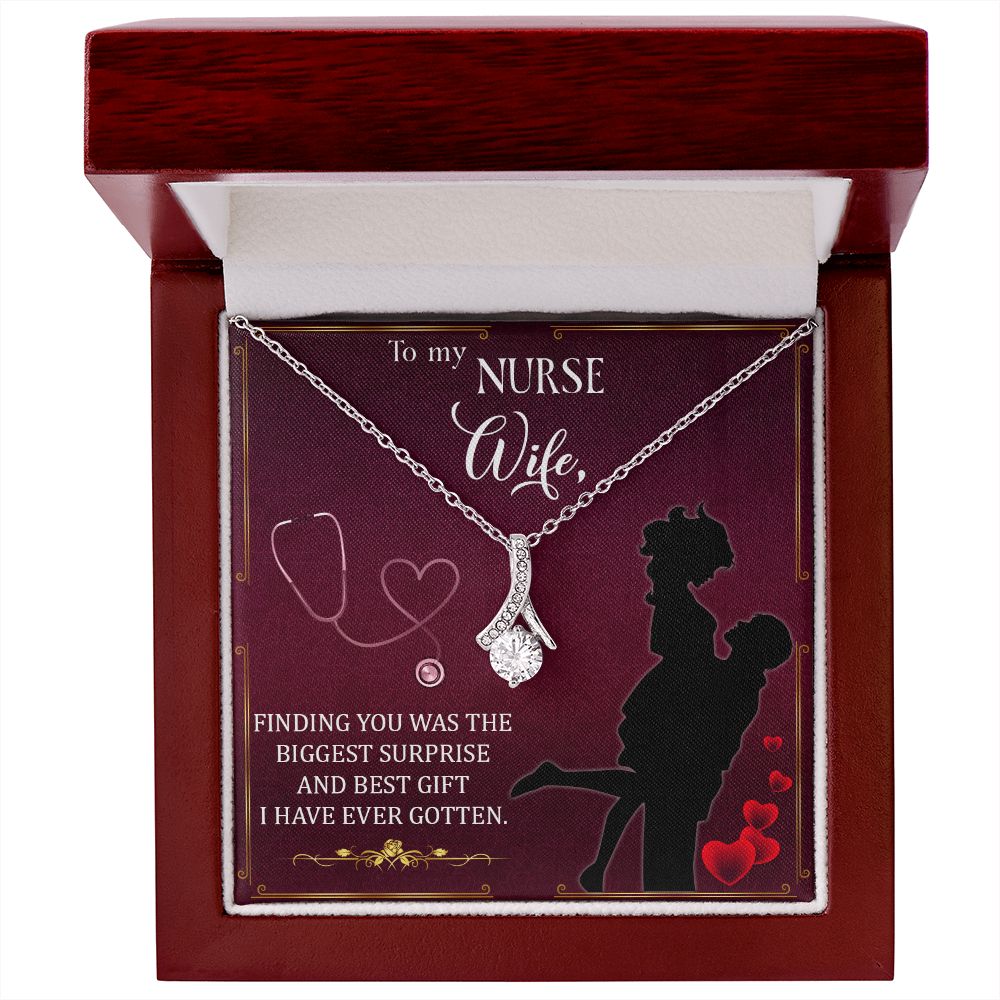 Wife Nurse Finding You Alluring Ribbon Necklace-Express Your Love Gifts