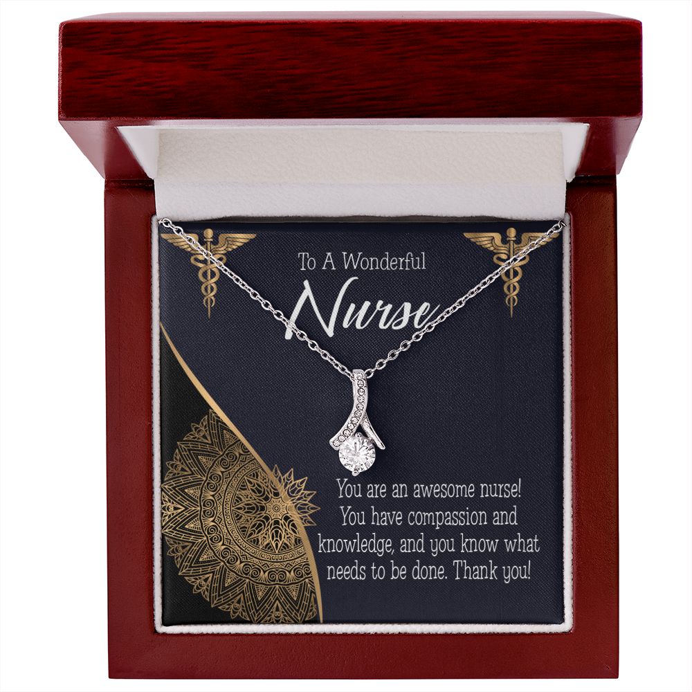 Awesome Nurse Alluring Ribbon Necklace-Express Your Love Gifts