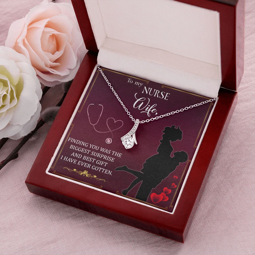 Wife Nurse Finding You Alluring Ribbon Necklace-Express Your Love Gifts