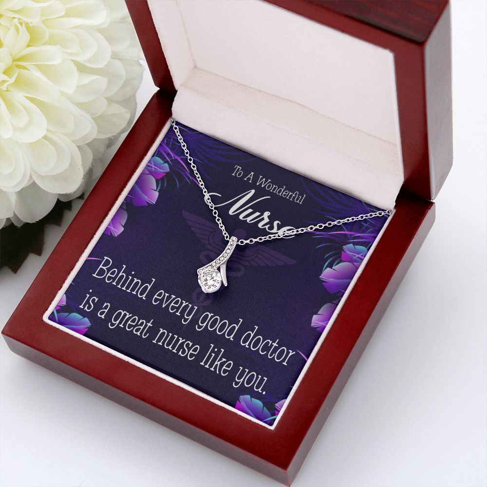 Behind Every Doctor Alluring Ribbon Necklace-Express Your Love Gifts