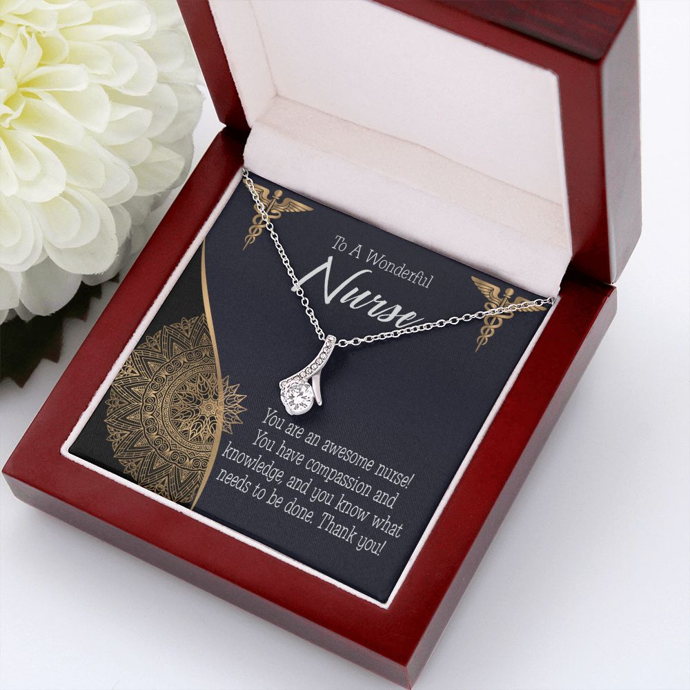 Awesome Nurse Alluring Ribbon Necklace-Express Your Love Gifts