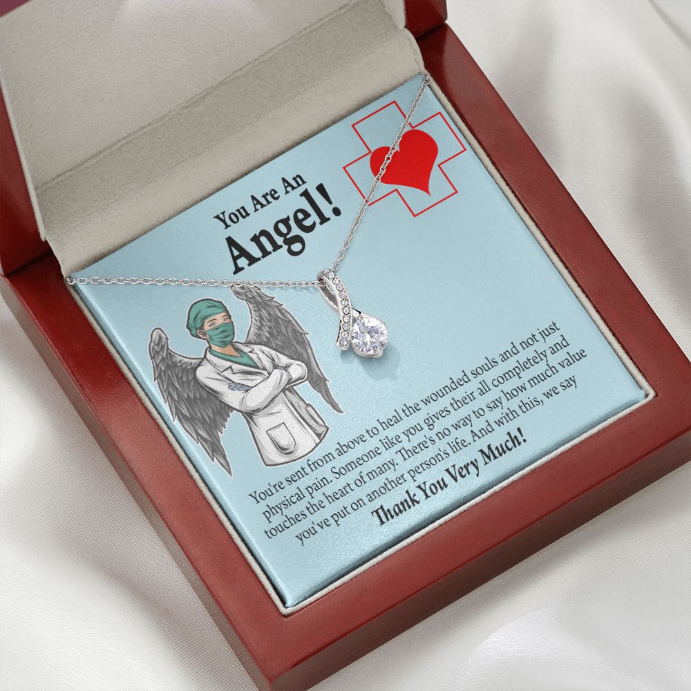 You Are an Angel Nurse Alluring Ribbon Necklace-Express Your Love Gifts