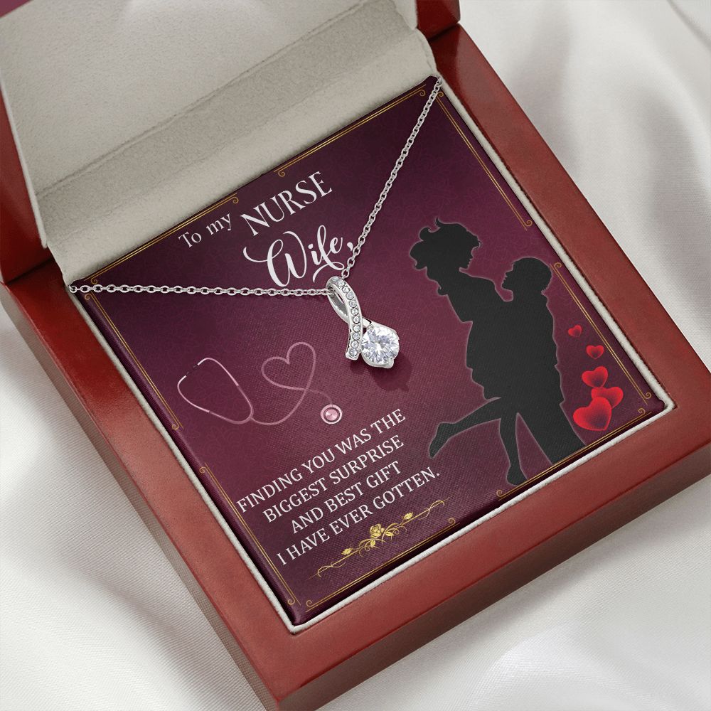 Wife Nurse Finding You Alluring Ribbon Necklace-Express Your Love Gifts