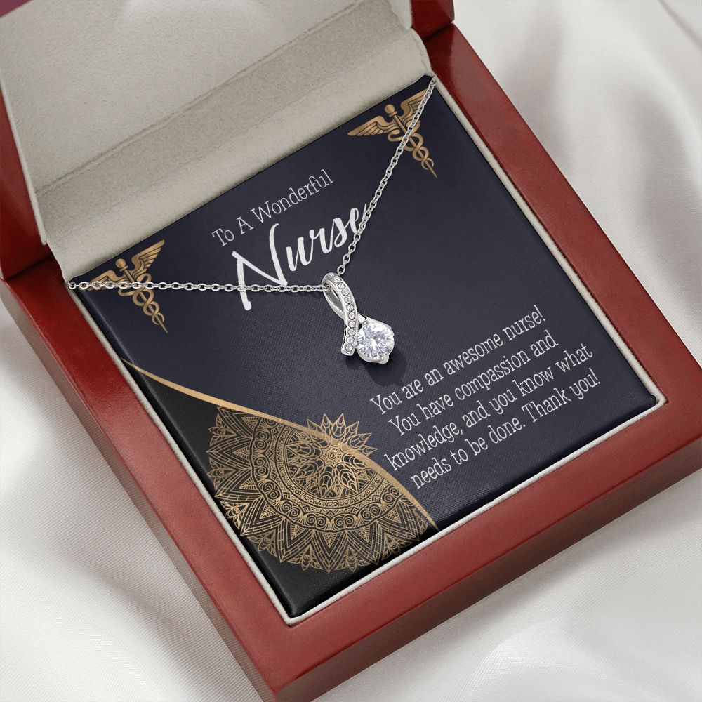 Awesome Nurse Alluring Ribbon Necklace-Express Your Love Gifts