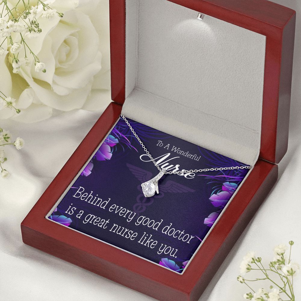 Behind Every Doctor Alluring Ribbon Necklace-Express Your Love Gifts