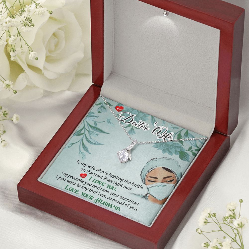 Doctor Wife Alluring Ribbon Necklace-Express Your Love Gifts