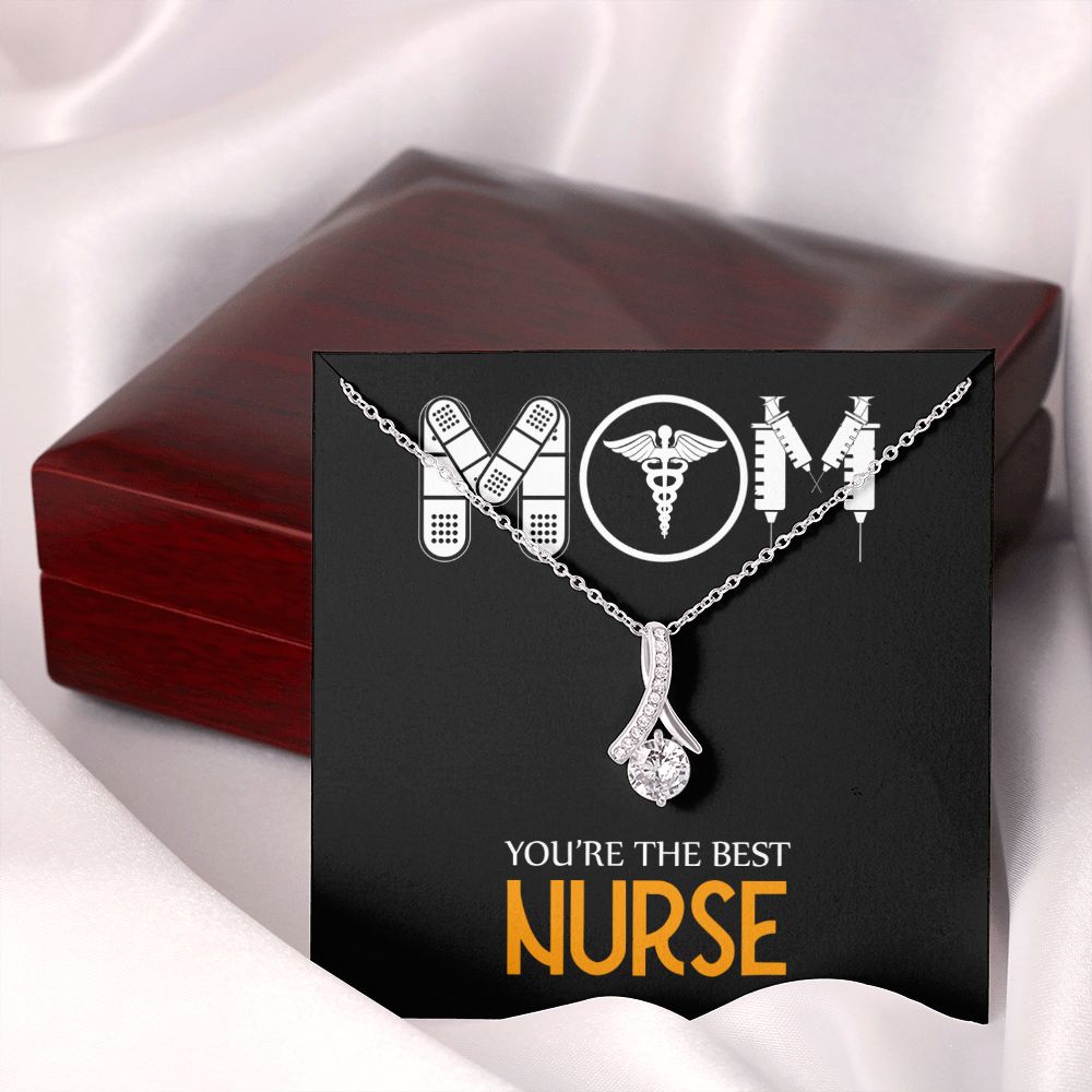 Mom Nurse Alluring Ribbon Necklace-Express Your Love Gifts