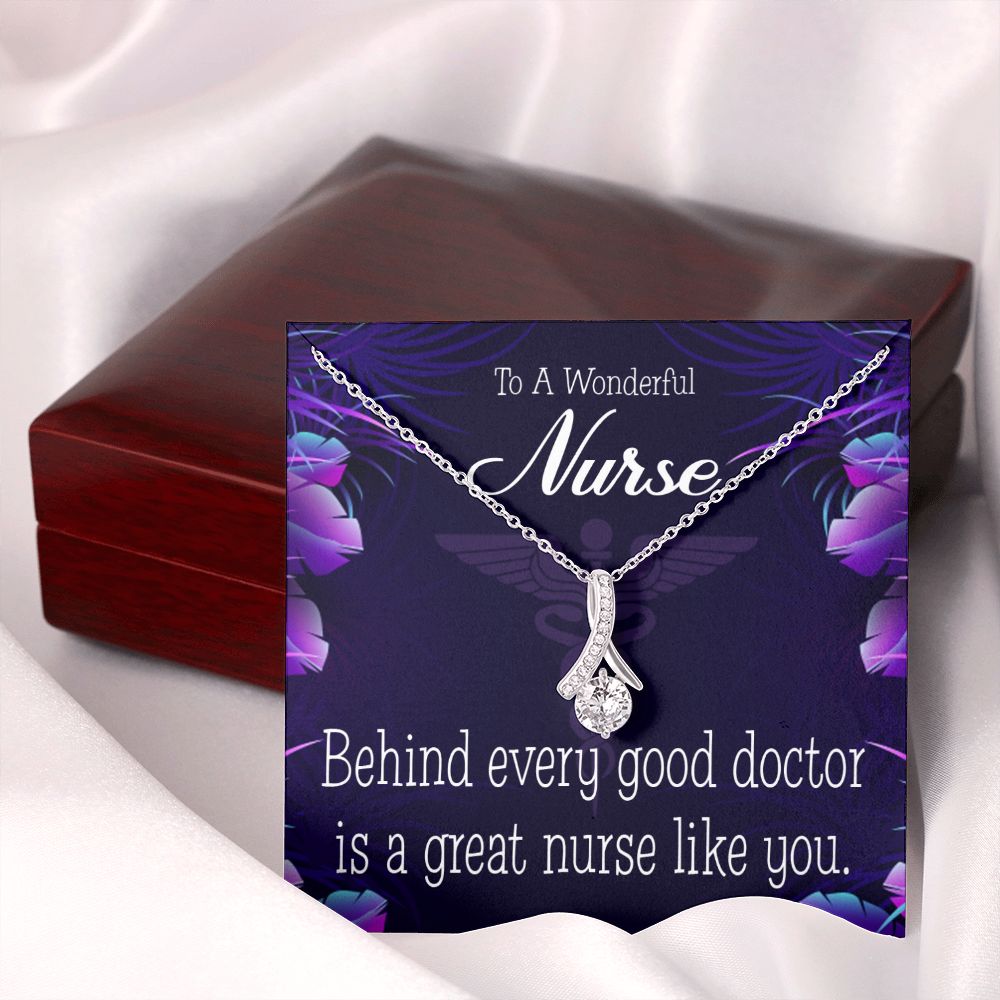 Behind Every Doctor Alluring Ribbon Necklace-Express Your Love Gifts