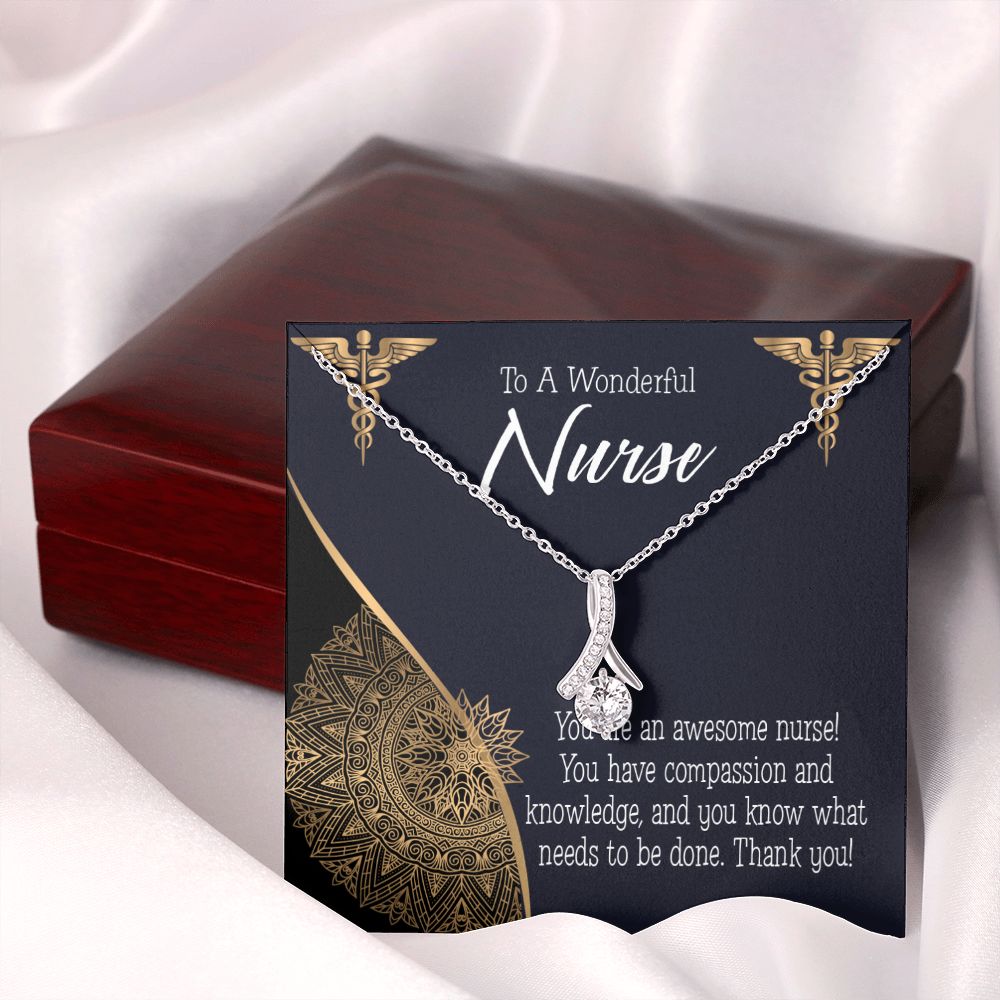 Awesome Nurse Alluring Ribbon Necklace-Express Your Love Gifts