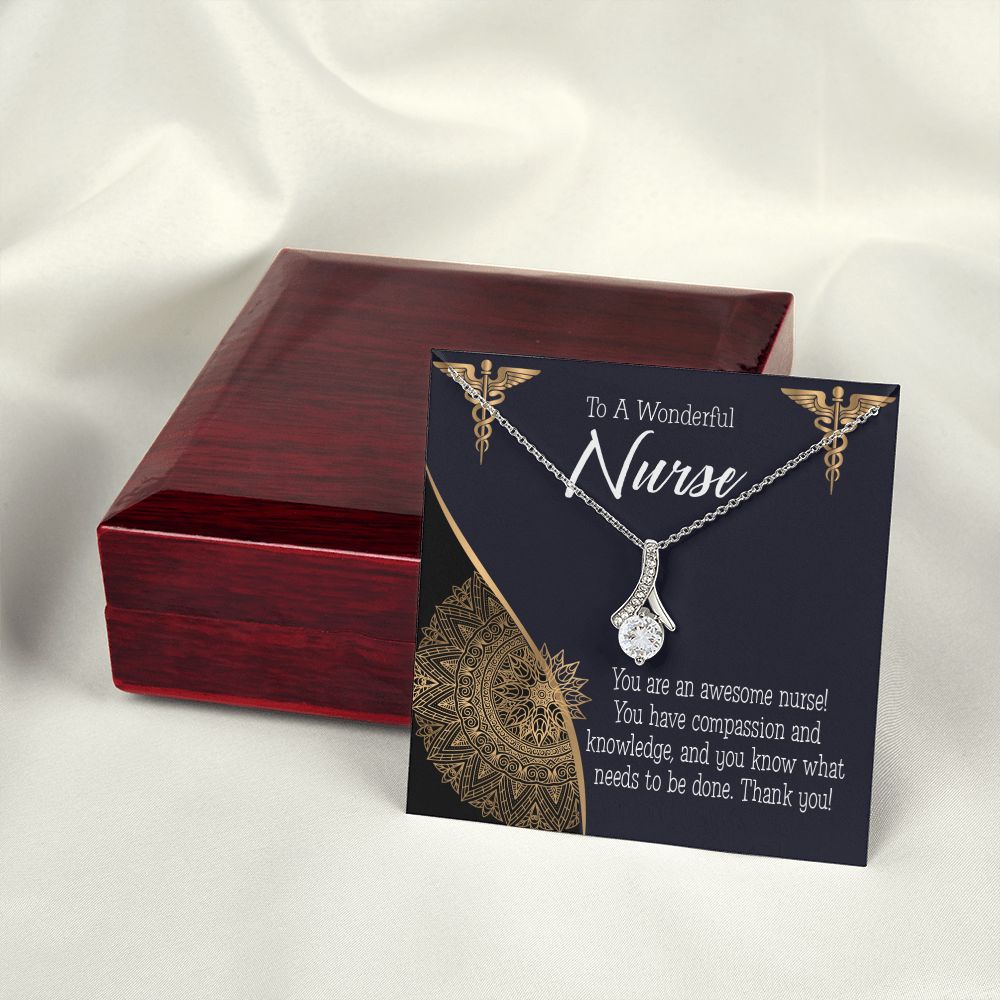 Awesome Nurse Alluring Ribbon Necklace-Express Your Love Gifts