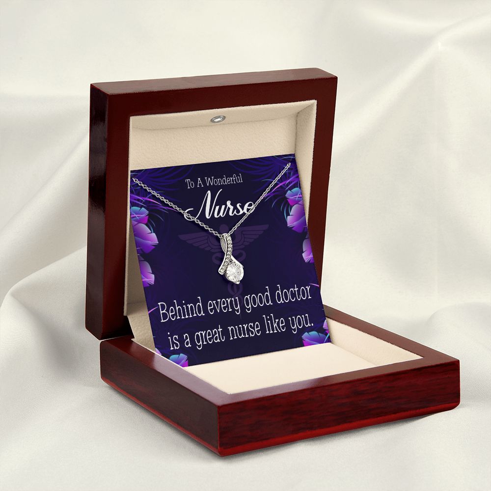 Behind Every Doctor Alluring Ribbon Necklace-Express Your Love Gifts