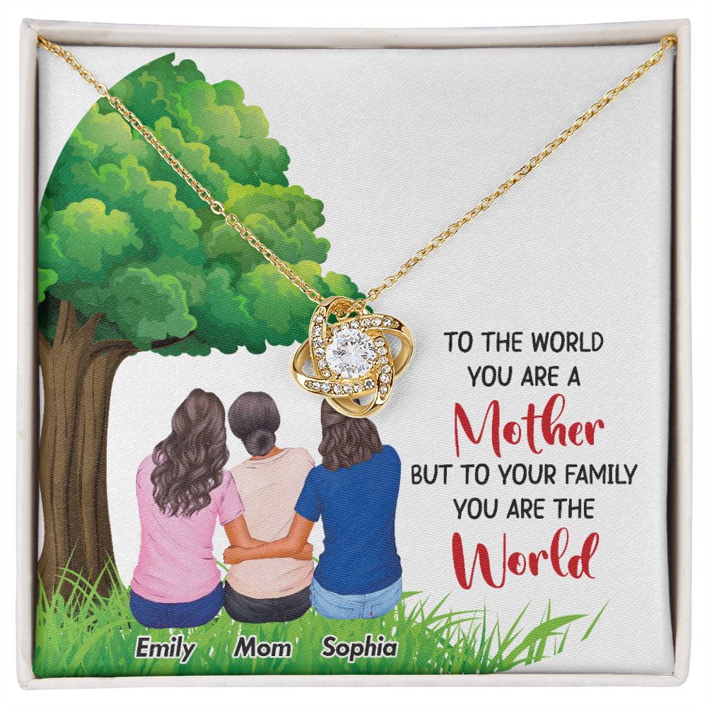 To The World You Are a Mother Infinity Knot Necklace-Express Your Love Gifts