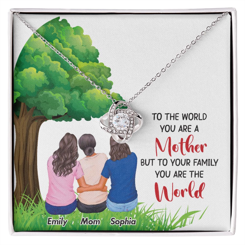 To The World You Are a Mother Infinity Knot Necklace-Express Your Love Gifts
