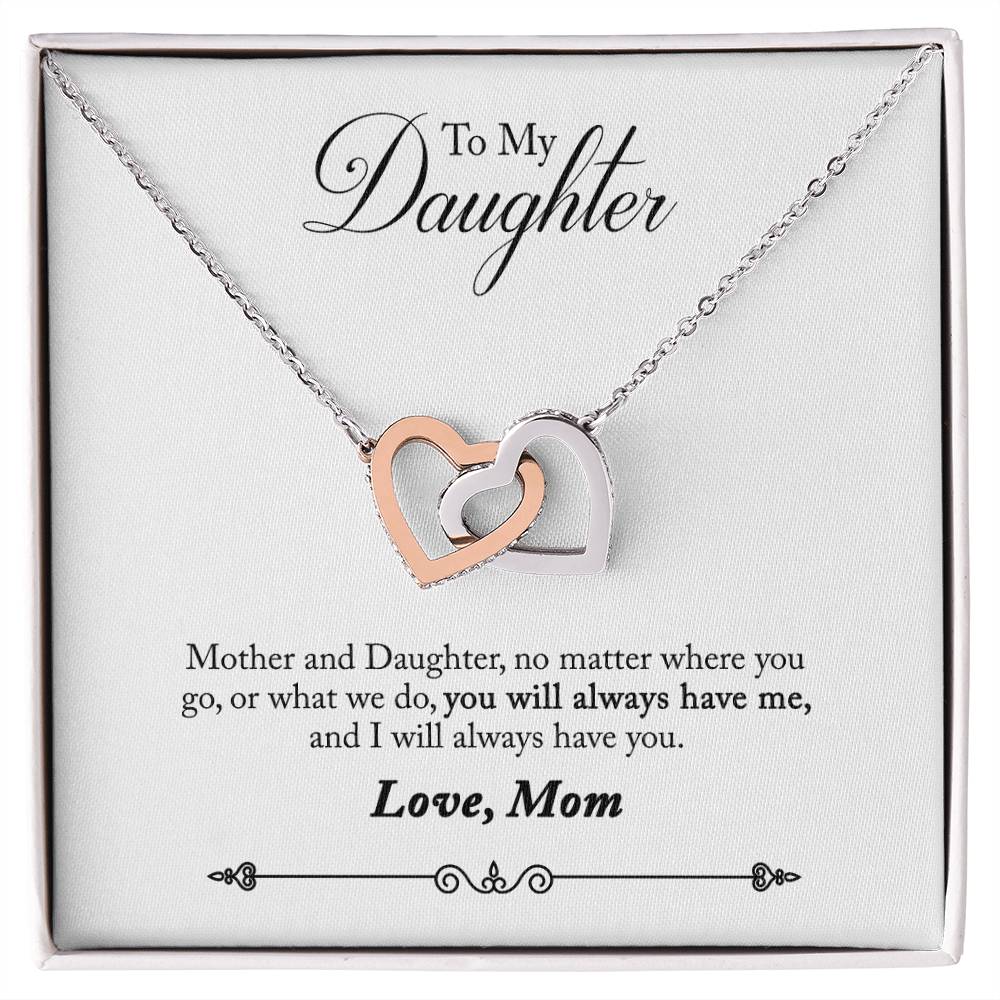 To My Daughter From Mom You Will Always Have Me Inseparable Necklace-Express Your Love Gifts