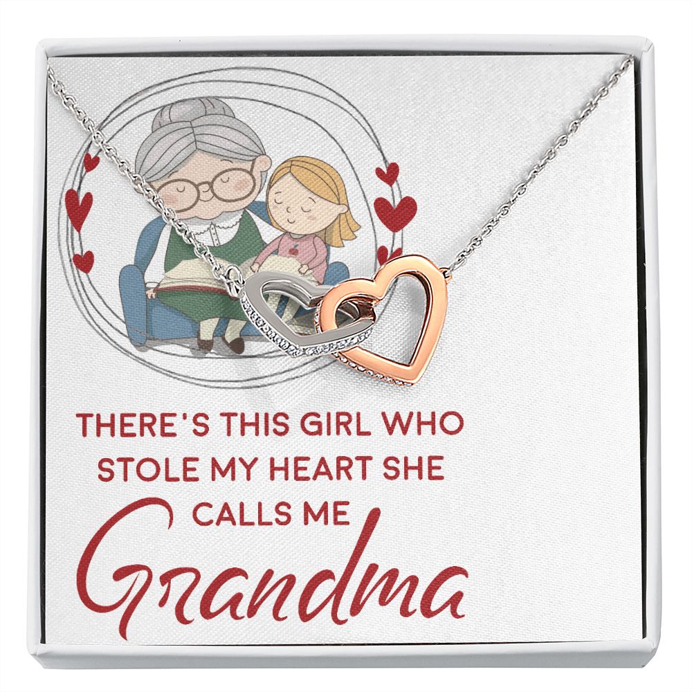 Girl Stole My Haert Calls Me Grandma Inseparable Necklace-Express Your Love Gifts