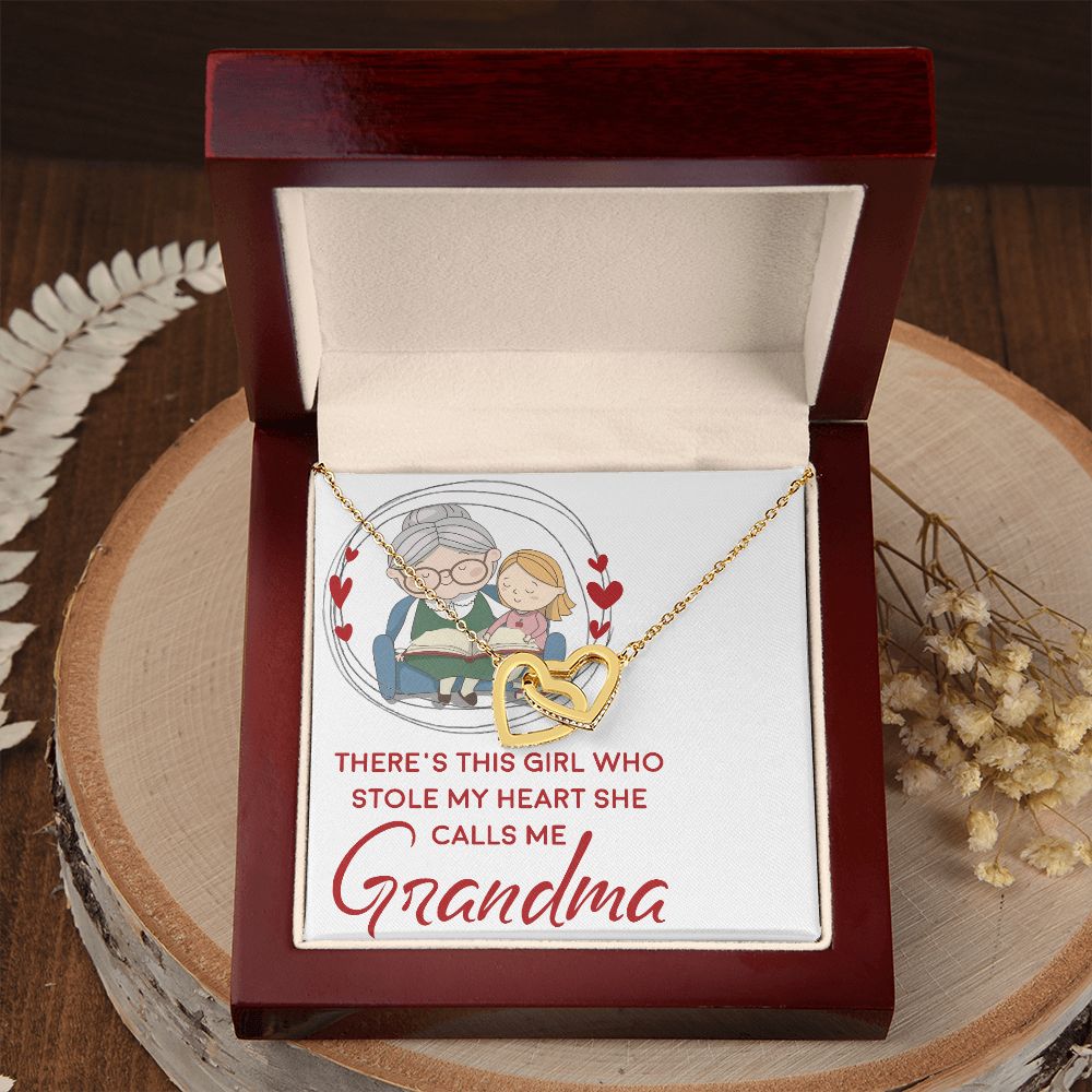 Girl Stole My Haert Calls Me Grandma Inseparable Necklace-Express Your Love Gifts