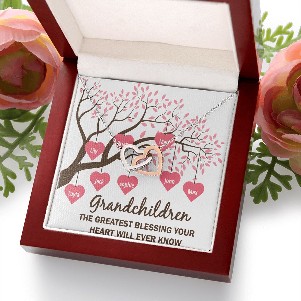 Grandchildren the Greatest Blessing Inseparable Necklace-Express Your Love Gifts