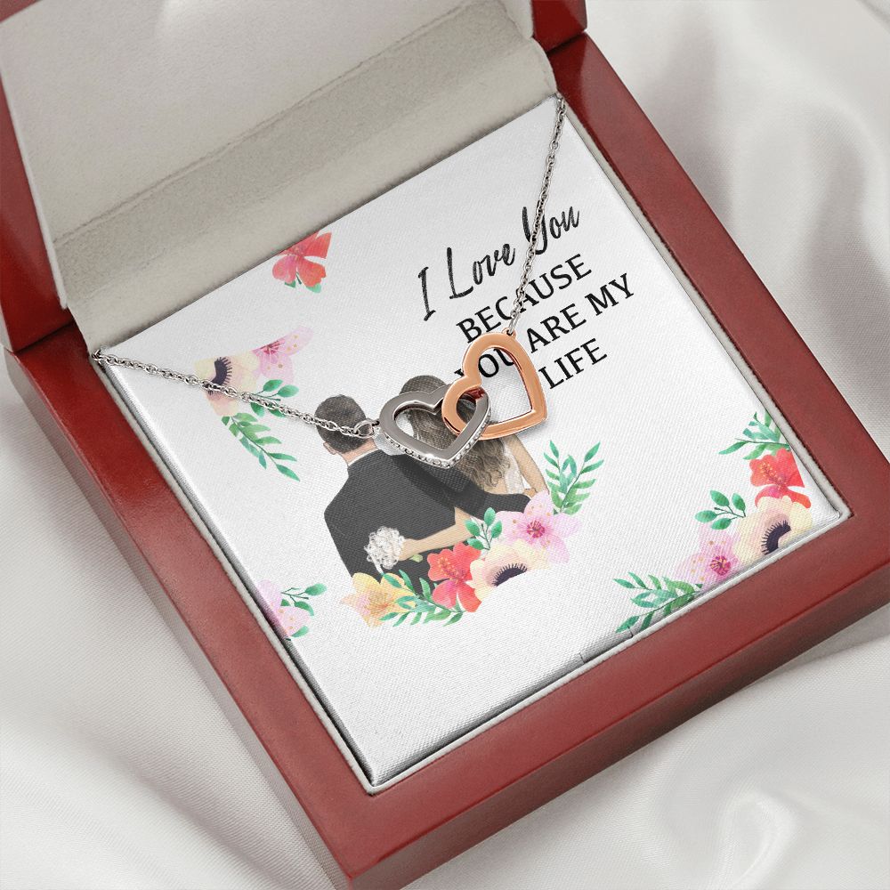 I Love You Because You Are My Life Inseparable Necklace-Express Your Love Gifts